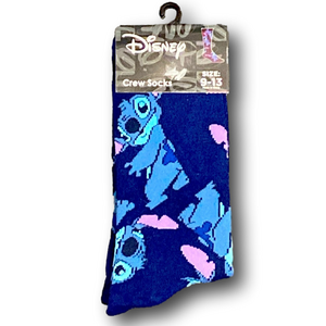 3/$20 Disney Dancing Stitch Funny Novelty Crew Socks - NWT